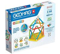 Geomag, Supercolor Recycled, Construcciones Magnéticas, Barras y Paneles de Colores, Paquete de 42 Piezas, Plástico 100% Reciclado