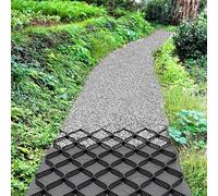 Geomalla, geomalla de HDPE para adoquines de Grava, para estabilización de Suelos, Base de geocelda de 1,98 m x 4 m, paisajismo de Jardines y Pendientes de garajes, Varios Tama