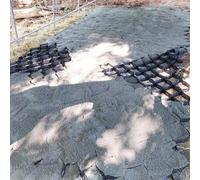 Geomalla, geomalla de HDPE para Refuerzo de Suelos, Rejilla de Grava de Alta Resistencia para Caminos de Acceso y Camiones, estabilizador de Suelo de 1x2 m (3,28x6,56 pies) para Aplicaciones