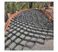 Geomalla para estabilización de entradas y pendientes. Rejilla de suelo resistente para muros de contención, patios y áreas de estacionamiento