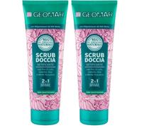 GEOMAR | Exfoliante de Ducha, Suavizante, 2 en 1 Exfolia y Limpia, Uso Diario, 95% de Origen Natural, Fórmula Vegana, Dermatológicamente Probado, Made in Italy, 250 ml (Paquete de 2)