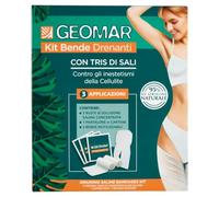 GEOMAR | Kit Vendajes Drenantes, contra los Inestetismos de la Celulitis, 95% de Origen Natural con Trío de Sales (Marina, Epsom, Mar Muerto), Made in Italy, 140 ml x 3 Aplicaciones