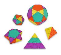 Geometiles 3D Building Set para aprender matemticas incluye muchas actividades en lnea 32 piezas Hecho en EE. UU. (Pentgono/Tringulo)