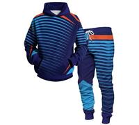 Geometría 3D Sudaderas con Capucha y Joggers Estampados en Todo el Conjunto de chándal Conjunto de Dos Piezas para Hombres Mujeres Moda Streetwear Ropa Deportiva
