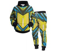 Geometría 3D Sudaderas con Capucha y Joggers Estampados en Todo el Conjunto de chándal Conjunto de Dos Piezas para Hombres Mujeres Moda Streetwear Ropa Deportiva