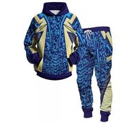 Geometría 3D Sudaderas con Capucha y Joggers Estampados en Todo el Conjunto de chándal Conjunto de Dos Piezas para Hombres Mujeres Moda Streetwear Ropa Deportiva