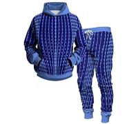 Geometría 3D Sudaderas con Capucha y Joggers Estampados en Todo el Conjunto de chándal Conjunto de Dos Piezas para Hombres Mujeres Moda Streetwear Ropa Deportiva
