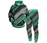 Geometría 3D Sudaderas con Capucha y Joggers Estampados en Todo el Conjunto de chándal Conjunto de Dos Piezas para Hombres Mujeres Moda Streetwear Ropa Deportiva