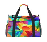 Geometría arcoíris,Bolsas Deportivas, Bolsos de Viaje Deportivos Cruzados de Mano, Bolsas de Viaje de Gran Capacidad para Mujeres y Hombres.
