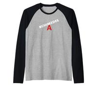 Geometría de Arquímedes y logotipo de inventor del gigante científico Camiseta Manga Raglan