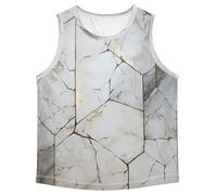 GeometríA De MáRmol del Arte Camisetas Sin Mangas Tipo Tank Top para Niños Jóvenes Ideales para Actividades Deportivas