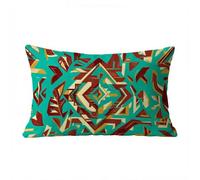 Geometría Funda Cojin 70x50, Fundas Cojines 70 x 50 cm Suave Cómodo Absorbente del Sudor y Transpirable, Funda Cojin Sofa Cama Azul para Personas Que Sudan con Facilidad Home Decoration BZTL-1407