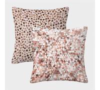 GeometríA Fundas Cojines 45x45 Juego de 2, Abstracto Fundas Cojines 45x45, Suave Terciopelo Cuadrado Pillow Case con Cremallera Oculta, Cushion Covers para Decoracion Hogar Sofás Regalo 3-7791