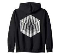 Geometría Sagrada Hexágono Mandala Cascada Tatuaje Flash Sudadera con Capucha