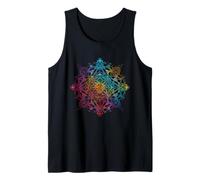Geometría Sagrada Metatrón Cubo Colorido Yoga Espiritual Camiseta sin Mangas