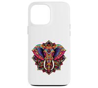Geometría Sagrada Naturaleza Elefante Estética Mandala Flor Carcasa para iPhone 13 Pro Max
