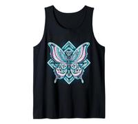 Geometría Sagrada Naturaleza Mariposa Estética Mandala Flor Camiseta sin Mangas
