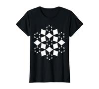 Geometría Sagrada Triángulos Mandala Blanco Formas Mania Camiseta gráfica económica, Mujer, Negro, XL