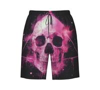 Geometría Triangular De Galaxia De Calavera Rosa Oscura Hombre Bañadores De Surf Ligero Bermudas Cortos con Bolsillo Pantalones Cortos M