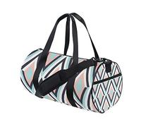 Geometría Zig Zag patrón Gimnasio Bolsa de Lona Viaje Fin de Semana Equipaje Bolso para Hombres Mujeres Deportes y Noche