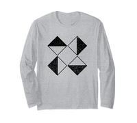Geometric 8 Triangle Shapes Abstract Geometry Art Distressed Manga Larga