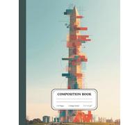 Geometric American Obelisk Landmark Composition Notebook | College Ruled Lined Journal for Students, Travelers & Architecture Enthusiasts | Abstract Washington DC Monument Cover