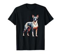 Geometric Art American Hairless Terrier AHT Terriers Camiseta