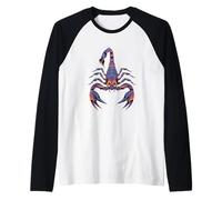 Geometric Art Escorpión Escorpiones Camiseta Manga Raglan