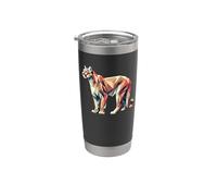 Geometric Art Puma Pumas Vaso térmico de acero inoxidable de doble pared