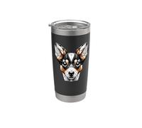 Geometric Art Toy Fox Terrier American Toy Terriers Vaso térmico de acero inoxidable de doble pared