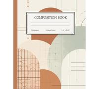 Geometric Boho Mathematics Composition Notebook College Ruled: Minimal Arches & Shapes Journal for Students, Teachers, School, College & Office (110 Pages, 7.5x9.25 in)