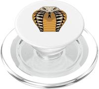 Geometric Cobra Head with Scales Pattern Art PopSockets PopGrip para MagSafe