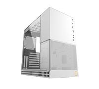 Geometric Future M4 King Arthur Mid/Mini Tower, Caja para Juegos E-ATX/ATX, Vidrio/Acero de 1,2 mm, Tipo C, Montaje Vertical para GPU, Blanco