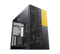 Geometric Future Panel frontal de malla de ventilación M5 de vidrio templado, caja de juego E-ATX/ATX, alto flujo de aire, acero de 1,2 mm, tipo C, compatible con radiador 420/360, cámara doble,