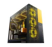 Geometric Future Rejilla de ventilación M5, torre media de vidrio templado con panel de malla, caja para juegos E-ATX/ATX, alto flujo de aire, tipo C, compatible con Rad 420/360, ventilador ARGB PWM