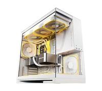 Geometric Future Torre Media de Vidrio Templado M5, Caja para Juegos E-ATX/ATX, Acero de 1,2 mm, Tipo C, Paneles sin Herramientas, Soporte de radiador 420/360, Ventilador ARGB PWM de 140 m x 5
