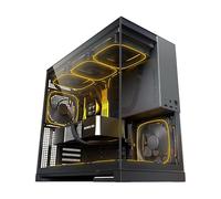 Geometric Future Torre Media de Vidrio Templado M5, Caja para Juegos E-ATX/ATX, Acero de 1,2 mm, Tipo C, Paneles sin Herramientas, Soporte de radiador 420/360, Ventilador ARGB PWM de 140 m x 5