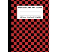 Geometric Red & Black Composition Notebook | Wide Ruled, 110 Pages, 7.5 x 9.25 | Bold School Journal: Classic Wide Ruled Notebook • Perfect for ... Geometric Series (Green, Blue, Pink, Orange)