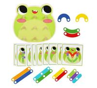Geometric Shape Stacking Brain Teaser Game Wooden Peg Puzzle