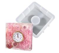 Geometric Silicone Resin Mold - Large Flexible Casting Tool, Floral Preservation Tray, DIY Clock Ornament Maker, Bespoke Home Decor Crafting Base | For Resin Artists Beginners