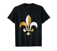 Geométrico Flor De lis Moderno Heráldico Emblema Icono Estilo Camiseta
