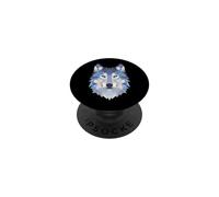 Geométrico Lobo Espíritu Animal Vida Silvestre PopSockets PopGrip Adhesivo