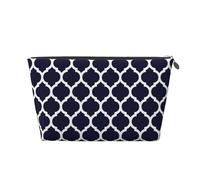 Geométrico marroquí Azul Marino Moderno, Bolsa de artículos de tocador Bolsa de Maquillaje Bolsa de cosméticos Bolsa de artículos de tocador de Viaje portátil