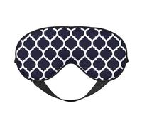 Geométrico marroquí azul marino moderno, Cubreojos completos Antifaz bloqueador de luz Antifaz para dormir Antifaz suave con los ojos vendados Noche