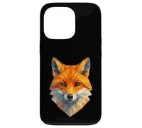 Geométrico Poligonal Fox Bajo Poligonal Animal Wildlife Carcasa para iPhone 13 Pro