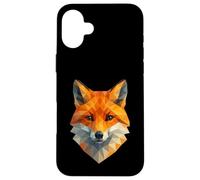 Geométrico Poligonal Fox Bajo Poligonal Animal Wildlife Carcasa para iPhone 16 Plus