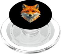 Geométrico Poligonal Fox Bajo Poligonal Animal Wildlife PopSockets PopGrip para MagSafe