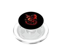 Geométrico Polígono Fuego Dragón Fantasía Bajo Poli RPG PopSockets PopGrip para MagSafe