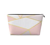 Geométrico Rosa Gris, Bolsa de artículos de tocador Bolsa de Maquillaje Bolsa de cosméticos Bolsa de artículos de tocador de Viaje portátil