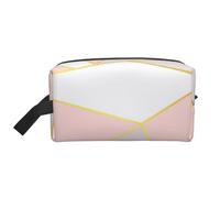 Geométrico Rosa Gris, Bolsa de Maquillaje Bolsa de cosméticos Bolsa de artículos de tocador de Viaje portátil Organizador de Bolsa de Maquillaje